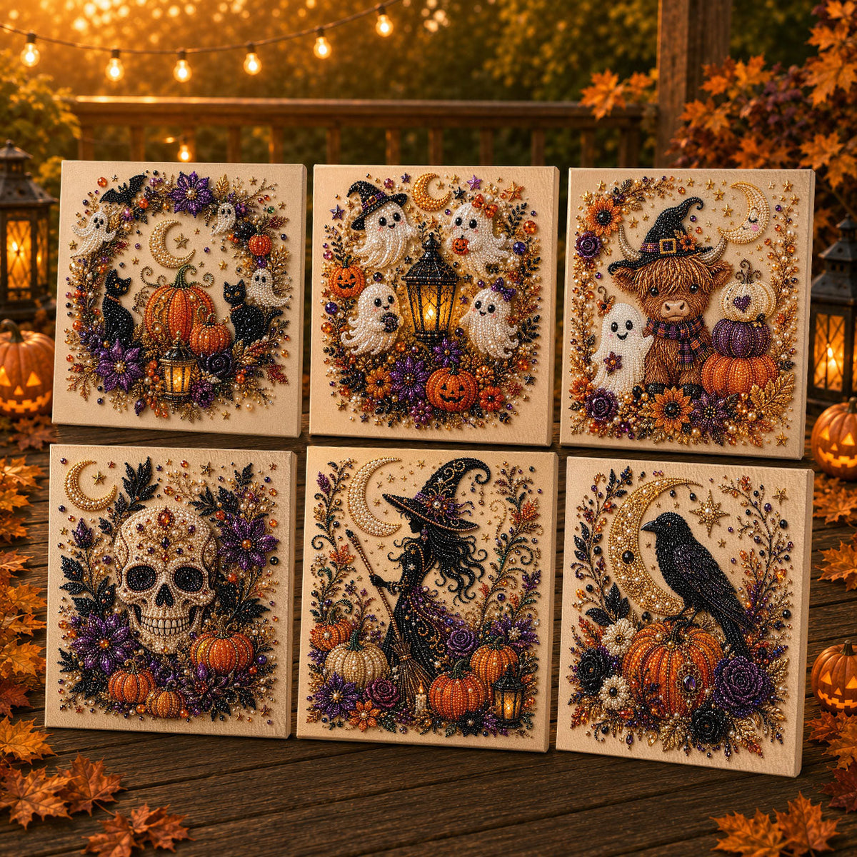 🔥Last Day 50% OFF – 👻✨ Halloween Pearl Art DIY Kit – Turn Tiny Pearls into Spooky-Cute Magic