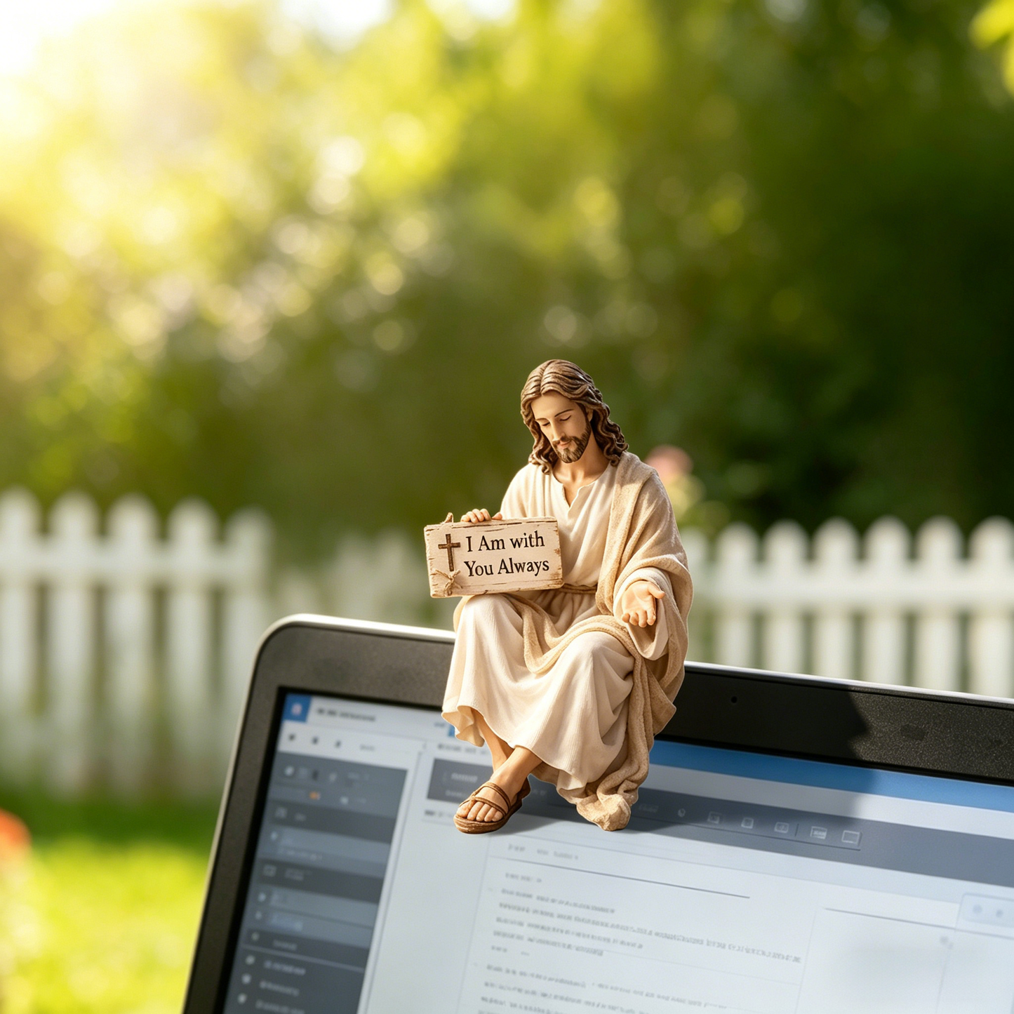 ✨Handcrafted Jesus Figurine✝️Serene Desk Companion🙏