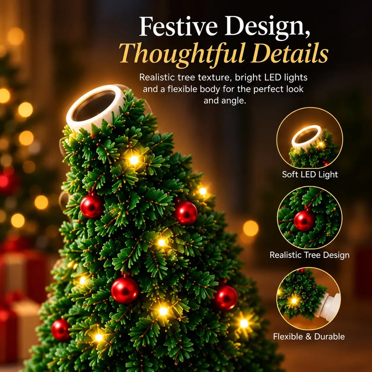 ✨ Magical Christmas Projector - 6 Festive Light Patterns for Cozy Nights & Holiday Gift 🎁