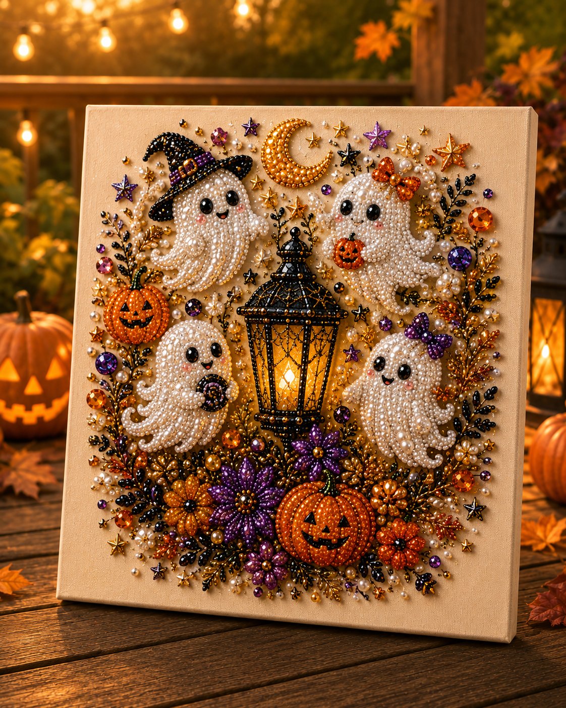 🔥Last Day 50% OFF – 👻✨ Halloween Pearl Art DIY Kit – Turn Tiny Pearls into Spooky-Cute Magic