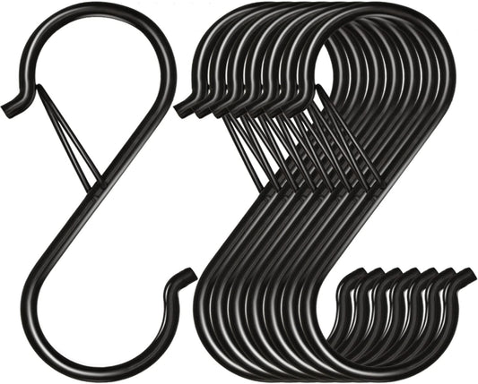 Minimalist Anti-Drop S-Hooks for Home Organization