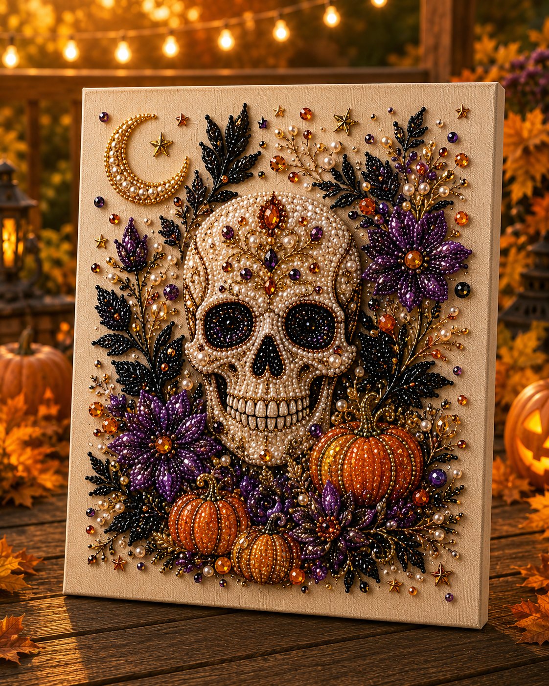 🔥Last Day 50% OFF – 👻✨ Halloween Pearl Art DIY Kit – Turn Tiny Pearls into Spooky-Cute Magic