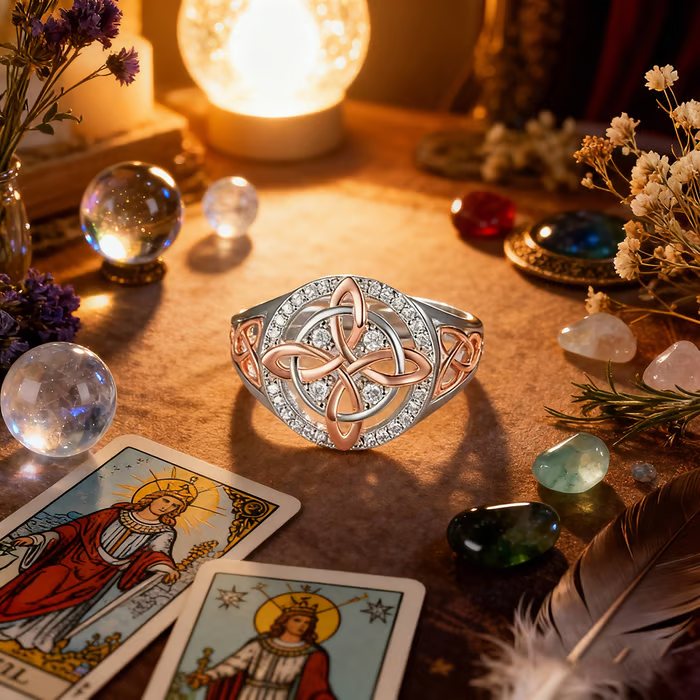 🔮Handmade Witch’s Return-Knot Protection Ring