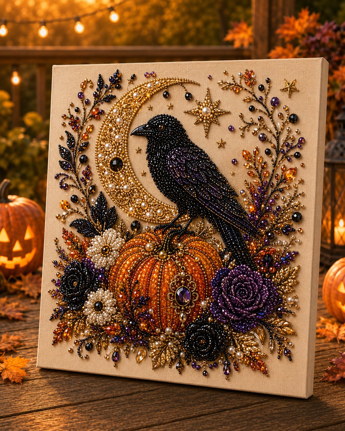 🔥Last Day 50% OFF – 👻✨ Halloween Pearl Art DIY Kit – Turn Tiny Pearls into Spooky-Cute Magic