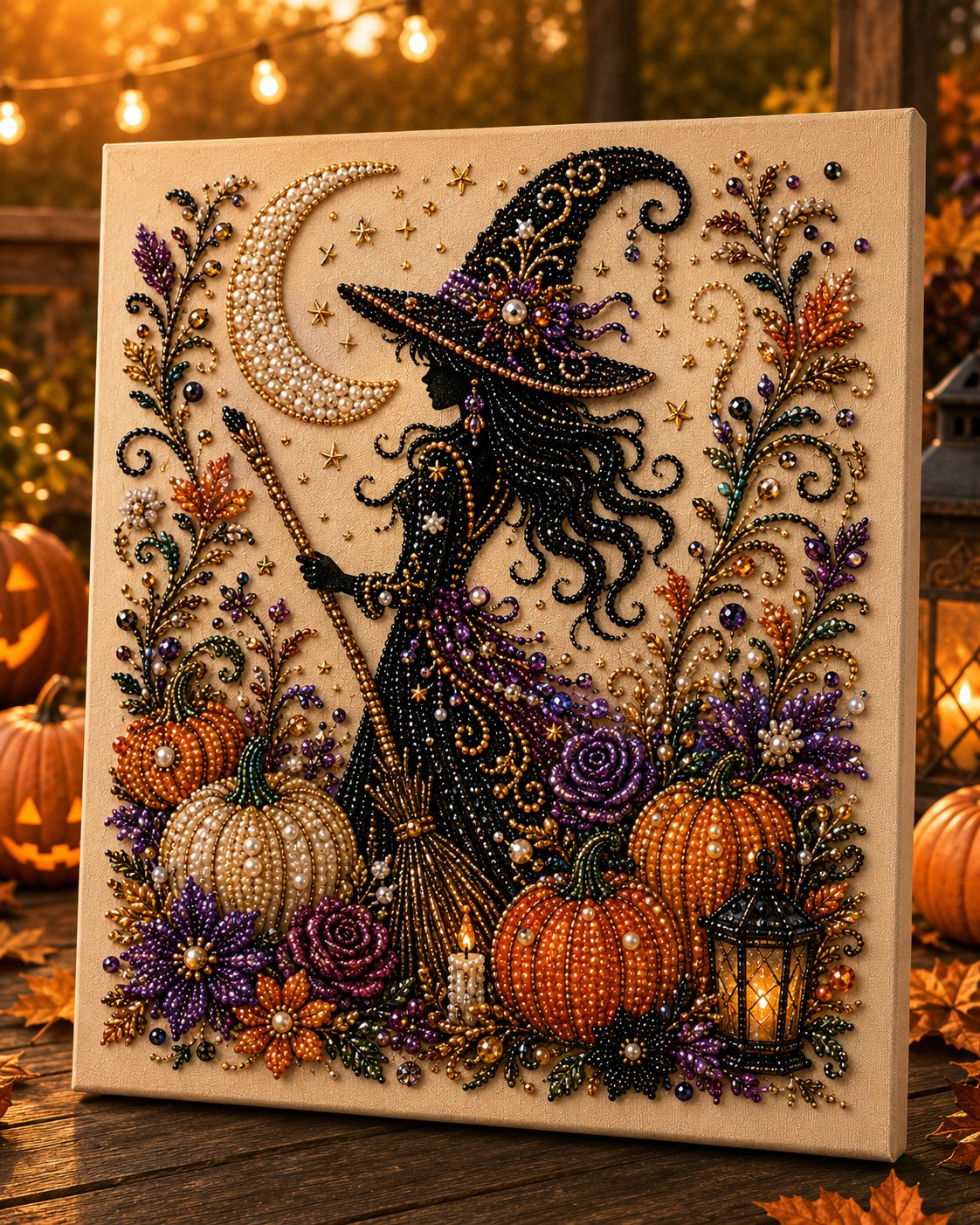 🔥Last Day 50% OFF – 👻✨ Halloween Pearl Art DIY Kit – Turn Tiny Pearls into Spooky-Cute Magic
