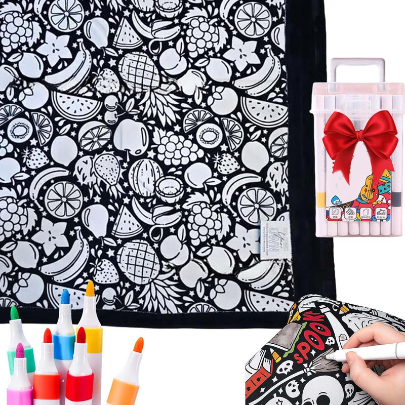 🎨✨DIY Coloring Blanket With Markers